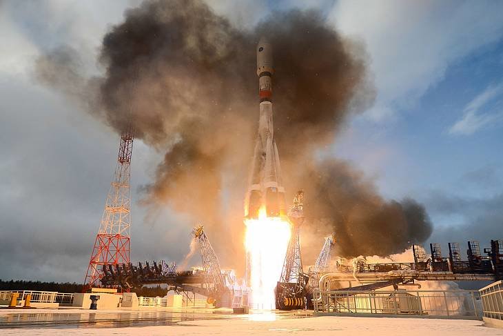 С космодрома Плесецк запущена в космос ракета-носитель «Союз-2»