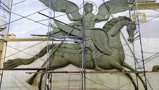 Звонницу сооружения украсят изображения архангела Михаила и св. Георгия Победоносца