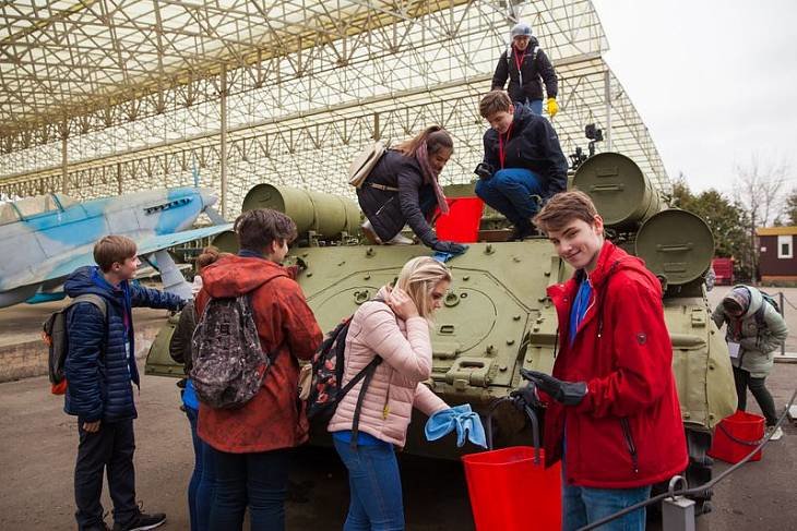 Акция "Чистый танк" прошла в Музее Победы