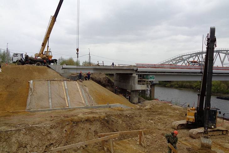 Строительная готовность нового Афанасьевского моста в Воскресенске составляет 90%